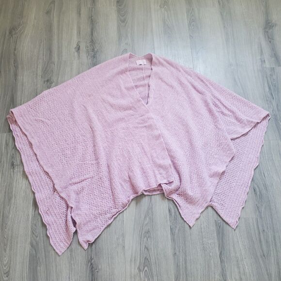 Zadig & Voltaire Cashmere Wrap Scarf Shawl Purple Pointelle Knit - Picture 1 of 11